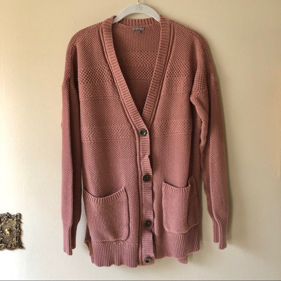 Charlotte Russe Sweaters - Charlotte Russe • dusty rose button down cardigan